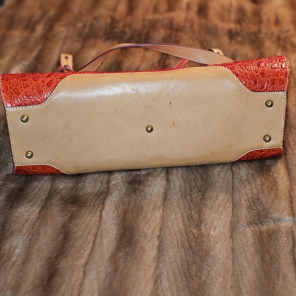 BRAHMIN Orange Stella Spencer purse - Picture 6 of 10